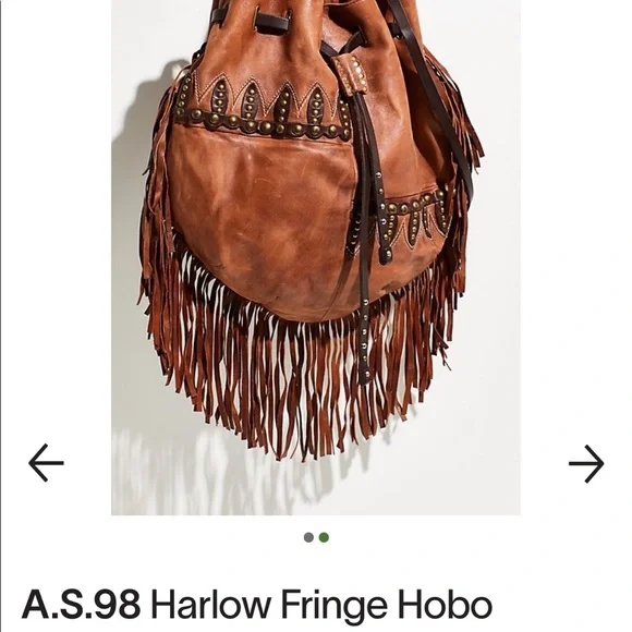 ISO A.S. 98 Harlow Fringe Hobo Bag - Picture 2 of 3